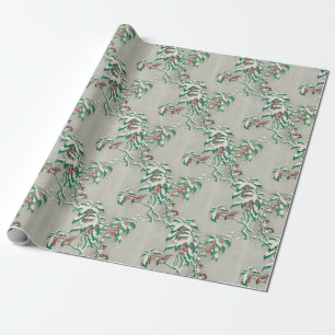 Cadeau Papier d'emballage vintage les années 70 Noël