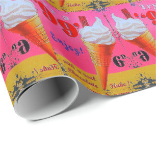 Cadeau Papier d'emballage vintage pour glaces