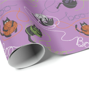 Cadeau Papier d'emballage violet enchevêtré de manière Bo