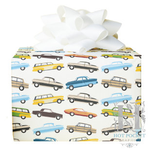 Cadeau Papier d'emballage Voitures Anciennes