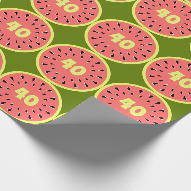 Cadeau Papier d'emballage Watermelon Pink Multi Age 40 (Coin)