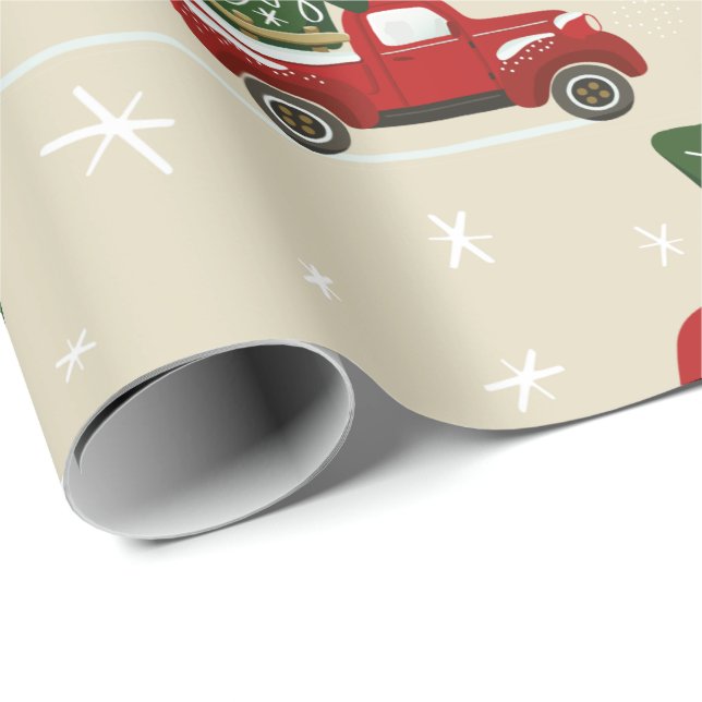 Cadeau Papier d'enlèvement de camion de Noël (Coin rond)