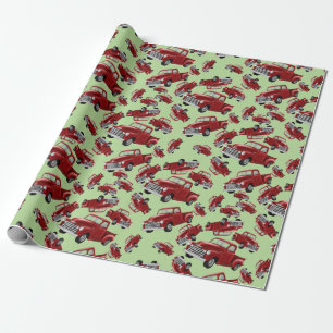Cadeau Papier d'enlèvement de camion rouge