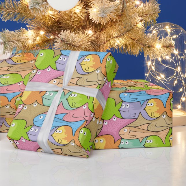 Cadeau Papier d'enlèvement de cartons de poissons (Vacances)