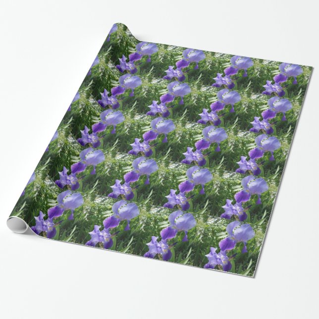 Cadeau Papier d'enlèvement de fleurs violettes (Déroulé)