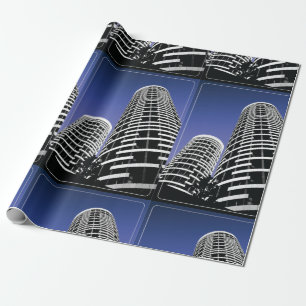 Cadeau Papier d'enlèvement de gratte-ciel de la ville