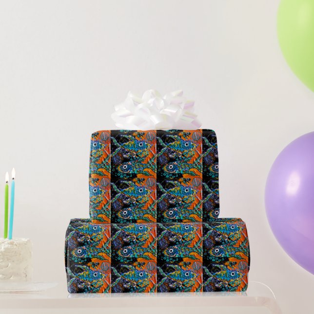 Cadeau Papier d'enlèvement de poisson de saumons (Cadeaux de fête)