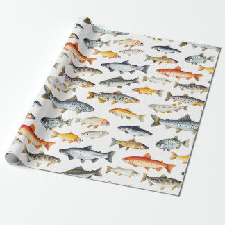 Cadeau Papier d'enlèvement de poisson d'eau douce