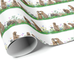 Cadeau Papier d'enlèvement de prés de chien des Prairies 