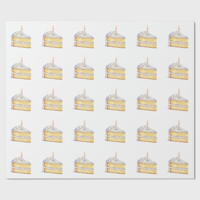Cadeau Papier d'enlèvement de tranches de gâteau d'annive (Plat)