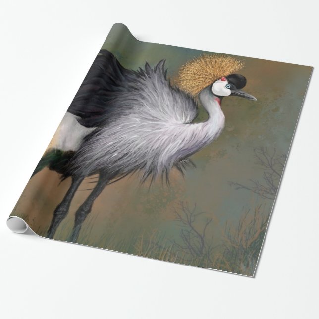 Cadeau Papier d'enlèvement d'oiseaux de grue (Déroulé)