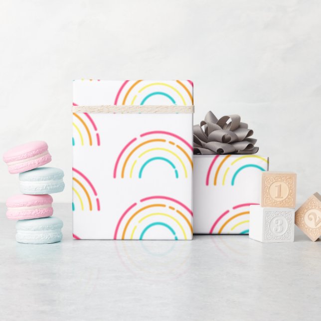 Cadeau Papier d'enrobage à néon (Baby Shower)
