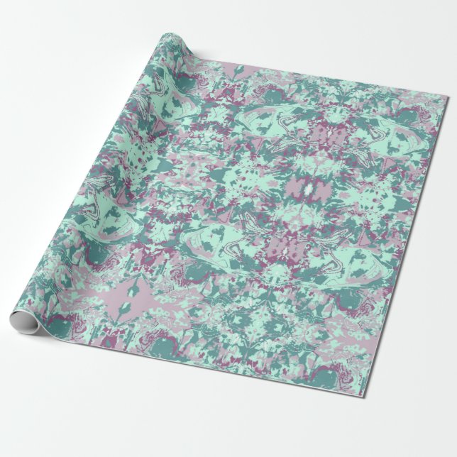 Cadeau Papier d'enrobage Abstrait tropical (Déroulé)