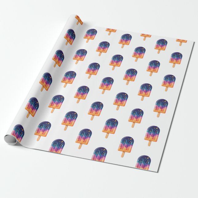 Cadeau Papier d'enrobage cosmique (Déroulé)