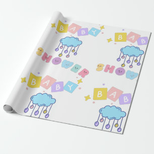 Cadeau Papier d'enrobage de baby shower