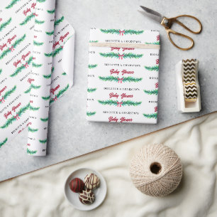 Cadeau Papier d'enrobage de Baby showers de Noël