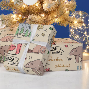 Cadeau Papier d'enrobage de canicules canadiens