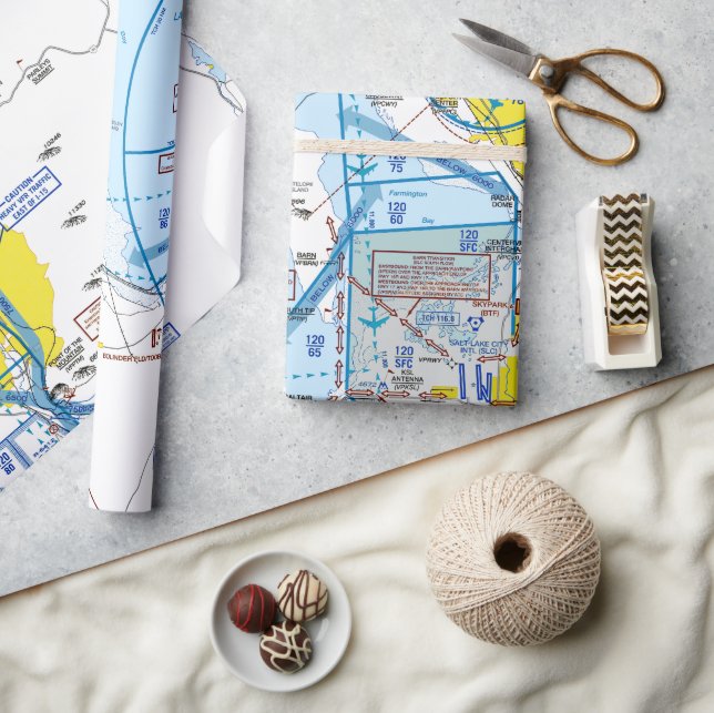 Cadeau Papier d'enrobage de carte d'aviation (Artisanat)