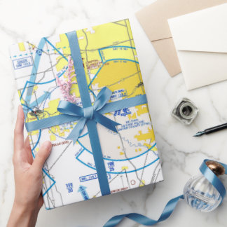 Cadeau Papier d'enrobage de carte d'aviation