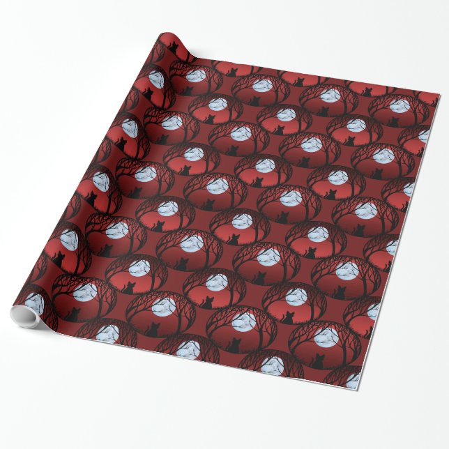 Cadeau Papier d'enrobage de chats gras Cute Papier de Noë (Déroulé)