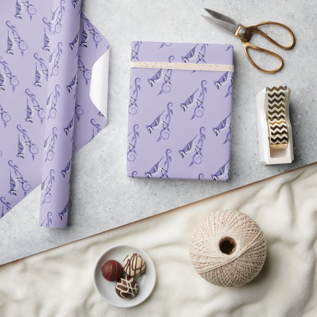 Cadeau Papier d'enrobage de Jay bleu lavande (Artisanat)