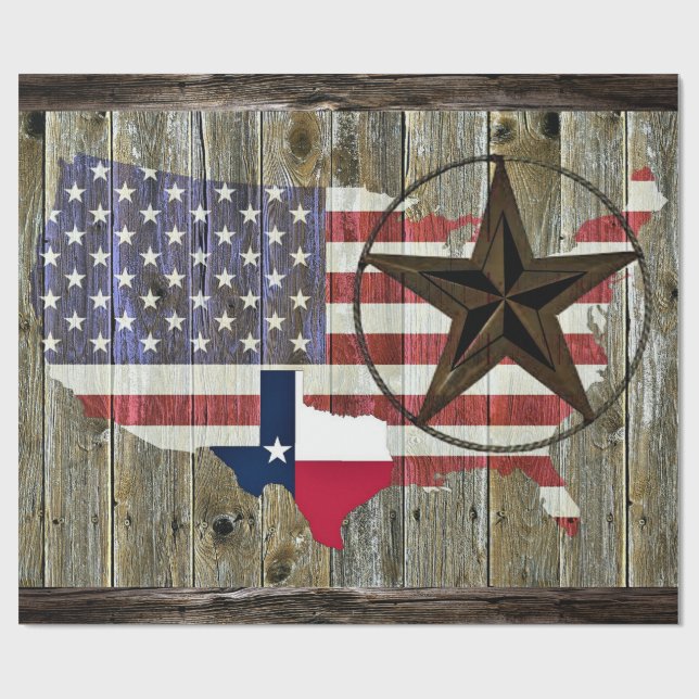 Cadeau Papier d'enrobage de la carte de drapeau de l'État (Plat)