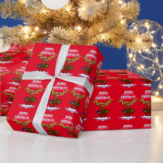 Cadeau Papier d'enrobage de l'orignal Père Noël "Joyeux N