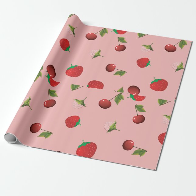 Cadeau Papier d'enrobage de mélange de fruits (Déroulé)