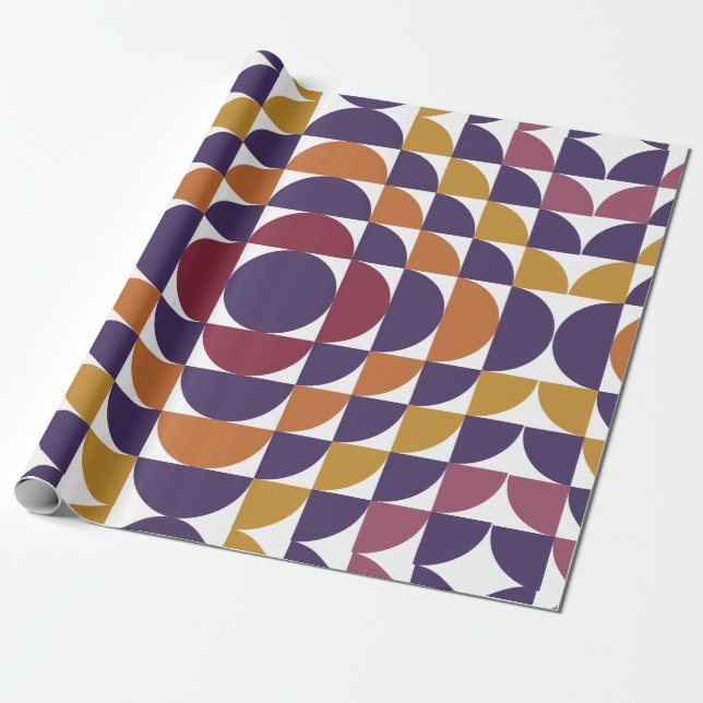 Cadeau Papier d'enrobage des cercles rétro gras (Déroulé)