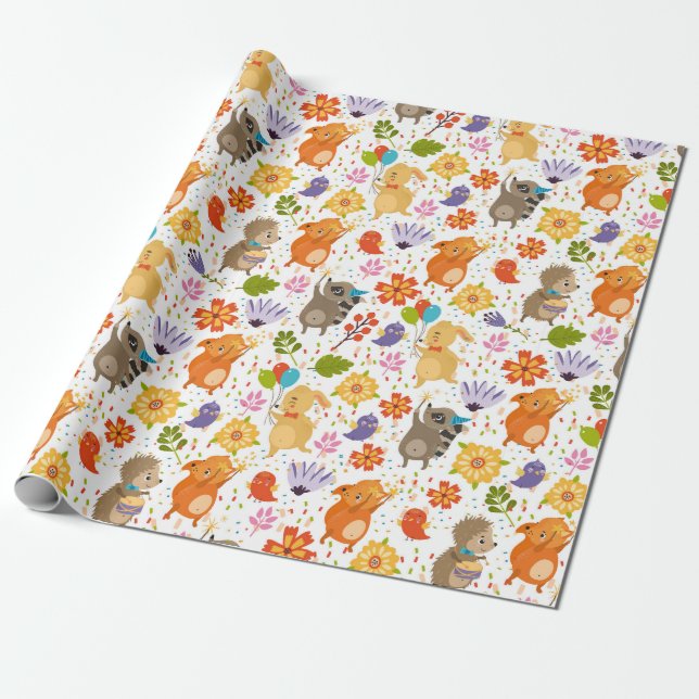 Cadeau Papier d'enrobage des critères de parties mignonne (Déroulé)