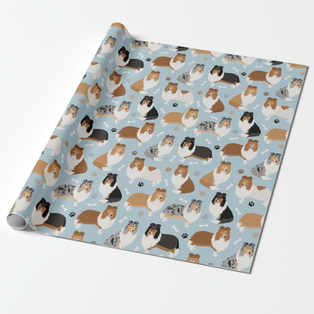 Cadeau Papier d'enrobage des pattes et des os de collie r (Déroulé)