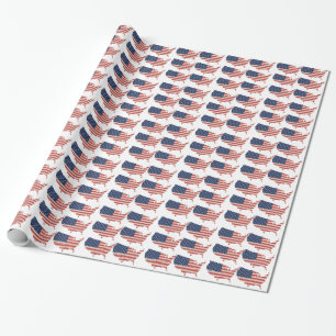 Cadeau Papier d'enrobage du drapeau américain