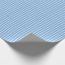 Papier d'enrobage En vichy bleu