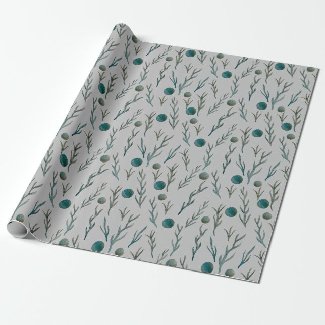 Cadeau Papier d'enrobage Ferns & Dots (Déroulé)