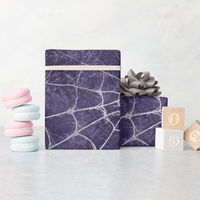 Cadeau Papier d'enrobage gothique argenté (Baby Shower)