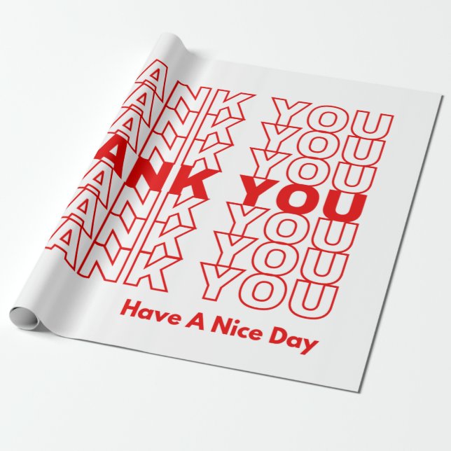 Cadeau Papier d'enrobage Merci Petites entreprises (Déroulé)