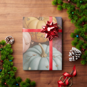 Cadeau Papier d'enrobage Motif Citrouille multicolore