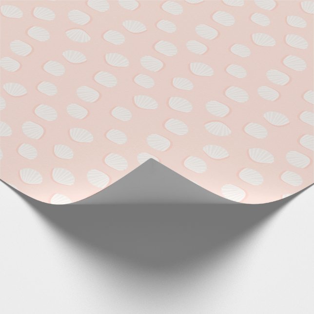 Cadeau Papier d'enrobage Motif en coquille rose (Coin)