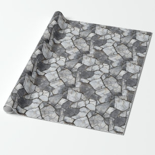 Cadeau Papier d'enrobage Motif en pierre fissuré