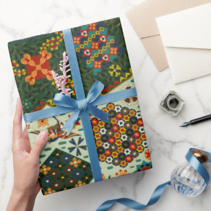 Cadeau Papier d'enrobage motif japonais coloré
