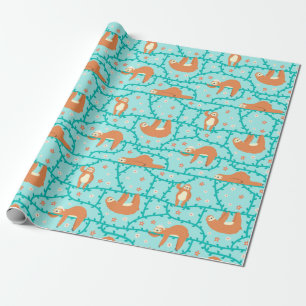 Cadeau Papier d'enrobage Motif Sloth