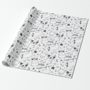 Cadeau Papier d'enrobage Motif Sloth
