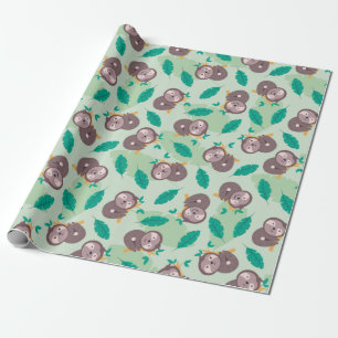 Cadeau Papier d'enrobage Motif Sloth