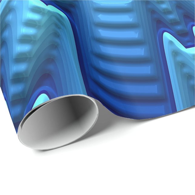 Cadeau Papier d'enveloppement 3D Abstrait Art 1A (Coin rond)