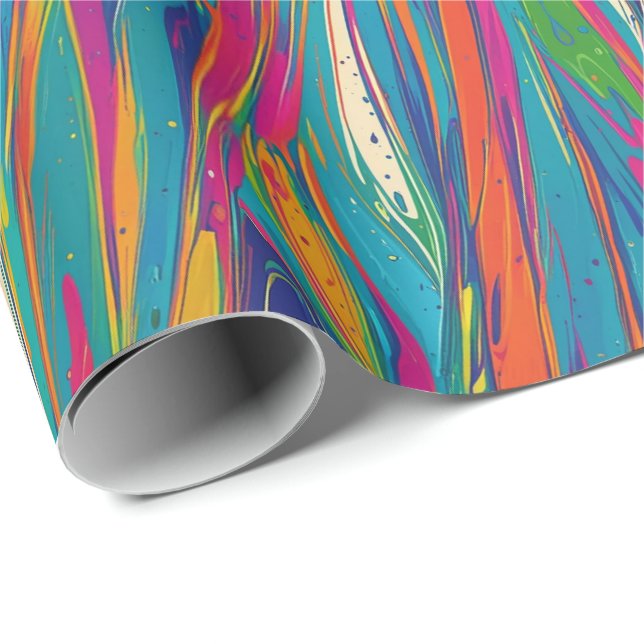 Cadeau Papier d'enveloppement à balayage vivid (Coin rond)