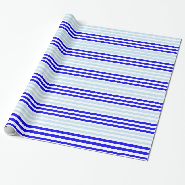 Cadeau Papier d'enveloppement à bande bleue (Déroulé)
