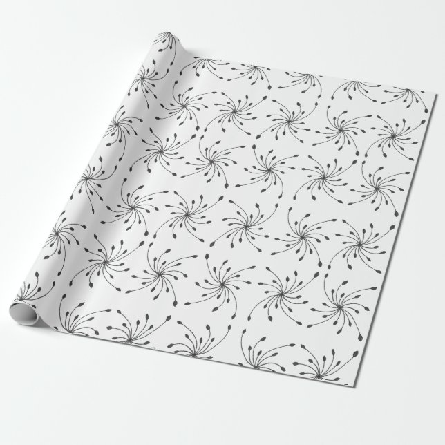 Cadeau Papier d'enveloppement à éclats de diamant noir (Déroulé)