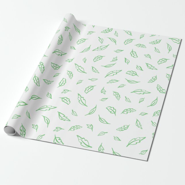 Cadeau Papier d'enveloppement à feuilles blanches simples (Déroulé)