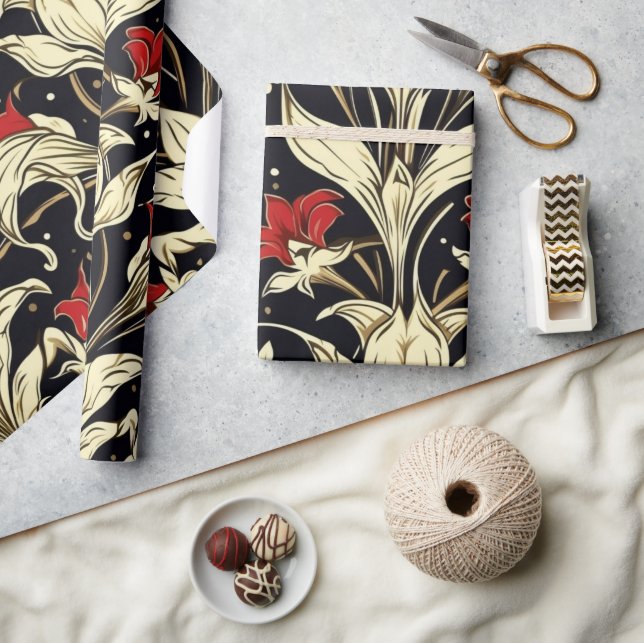 Cadeau Papier d'enveloppement à grande échelle à motifs f (Artisanat)