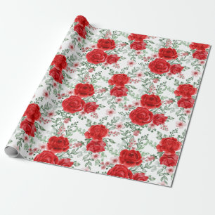 Cadeau Papier d'enveloppement à motif floral